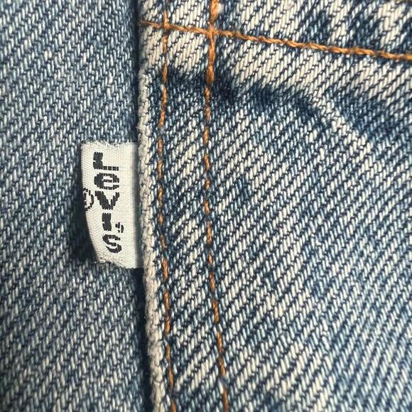 Vintage Levi’s 505 Regular Fit Denim Shorts W38 L9 Light Blue USA Made 90s - Picture 8 of 13